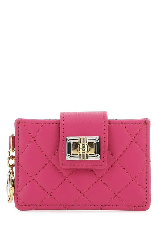 Lanvin Lanvin Fuchsiaレザーカードホルダー - Image 1