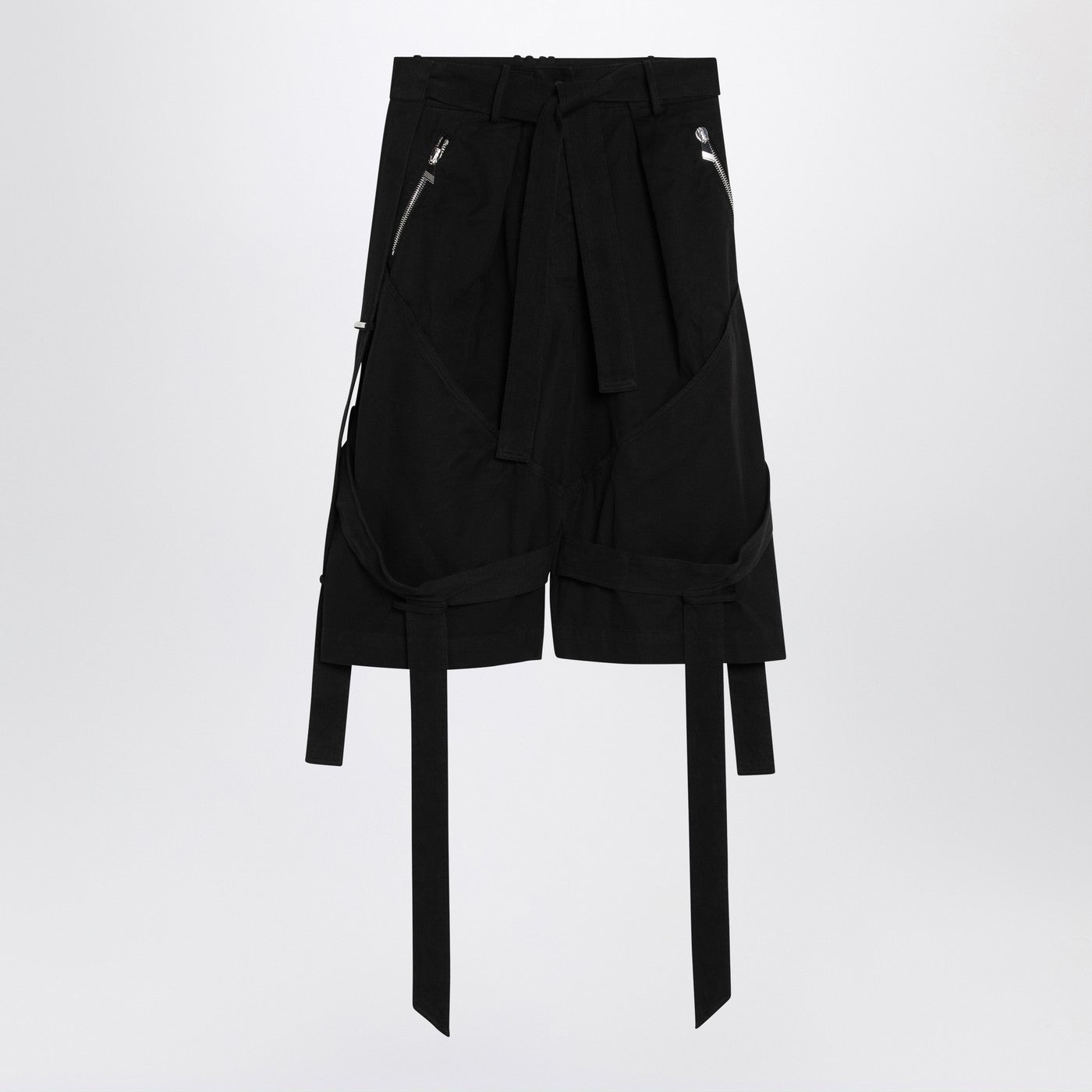 The Attico Wide Black Cotton Bermudaショーツ - Image 1