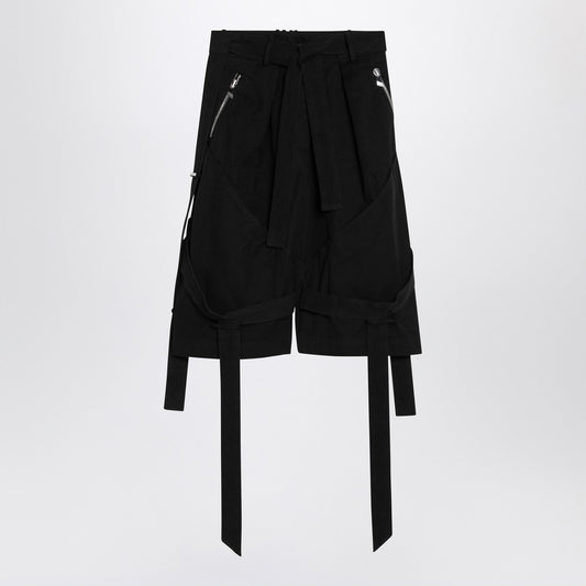 The Attico Wide Black Cotton Bermudaショーツ - Image 1