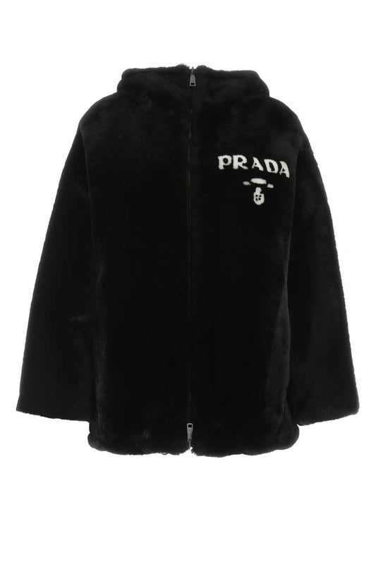 Prada プラダブラックリバーシブルファーコート - Image 1
