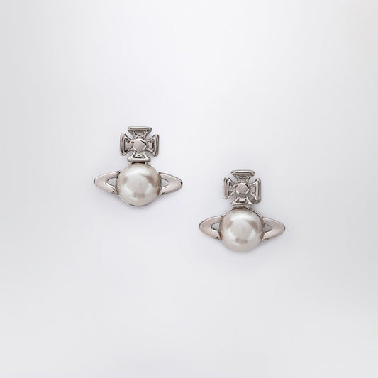 Vivienne Vivienne Westwood Silver Balbina Earrings With Pearl - Image 1