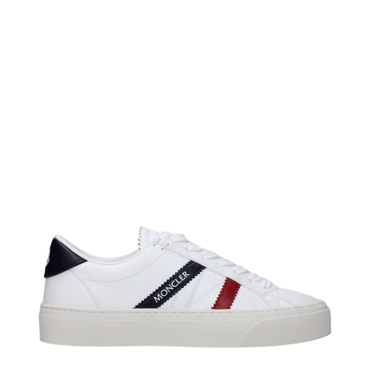 Moncler モンクラースニーカーモナコ2女性レザーホワイト/ブルー - Image 1