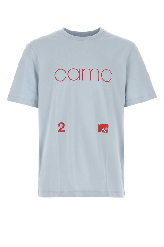 Oamc OAMCライトブルーコットン特大Tシャツ - Image 1