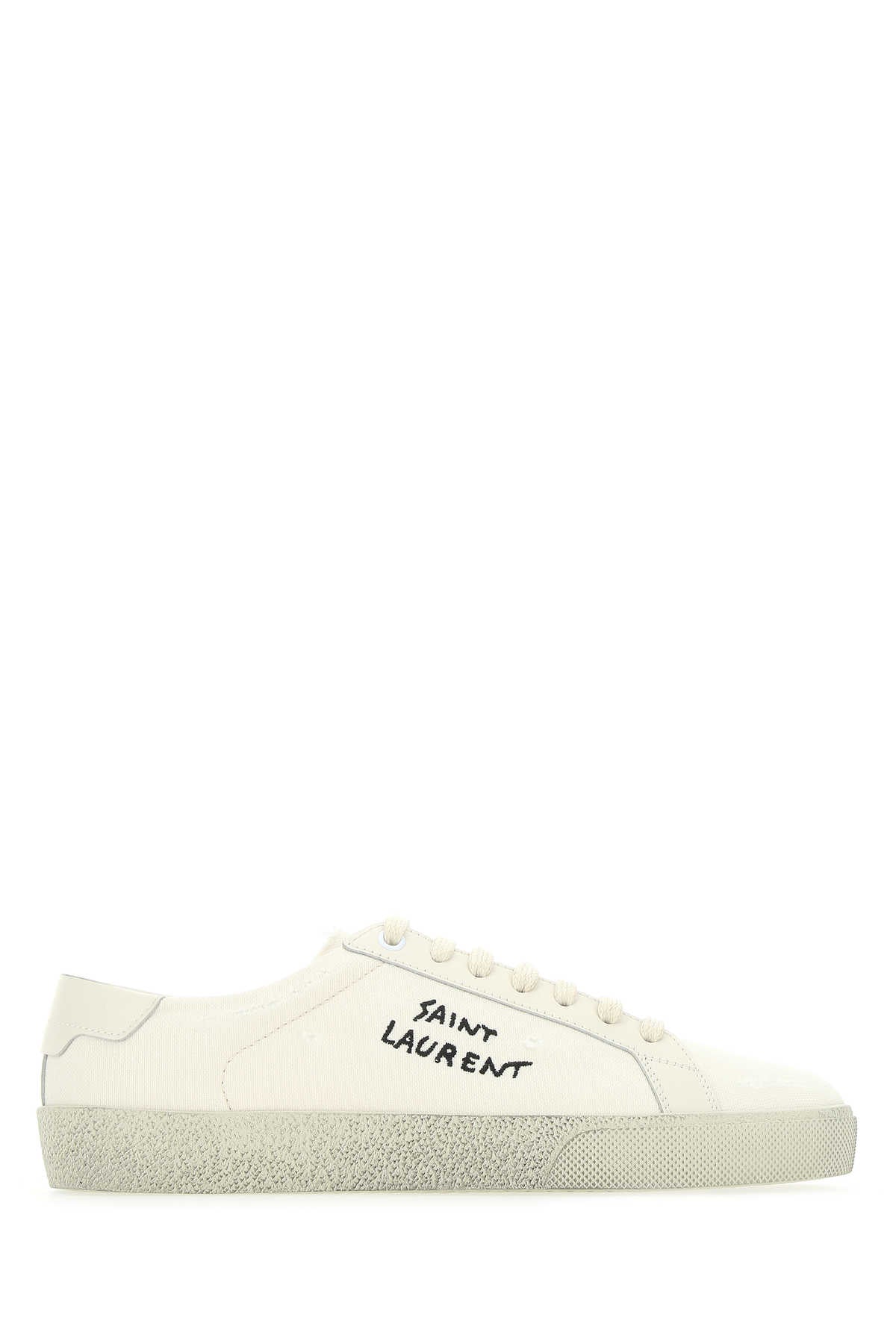 Saint Saint Laurent Ivory Canvas SL/06スニーカー - Image 1