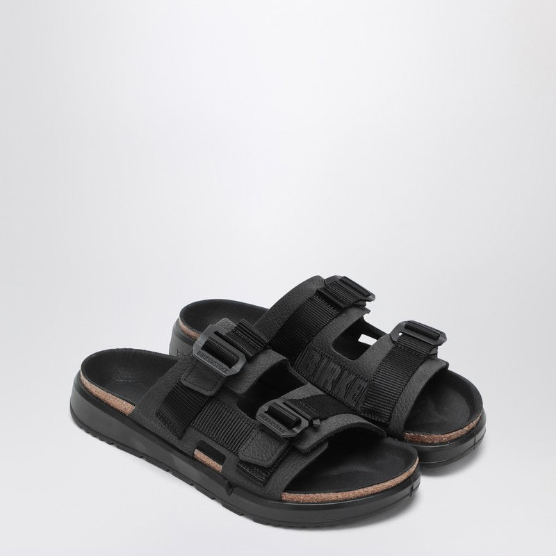 Birkenstock Birkenstock Shinjuku Black LeatherとTextile Slipper - Image 1