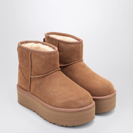 Ugg Ugg Classic Mini Platform Boots In Chestnut - Image 1