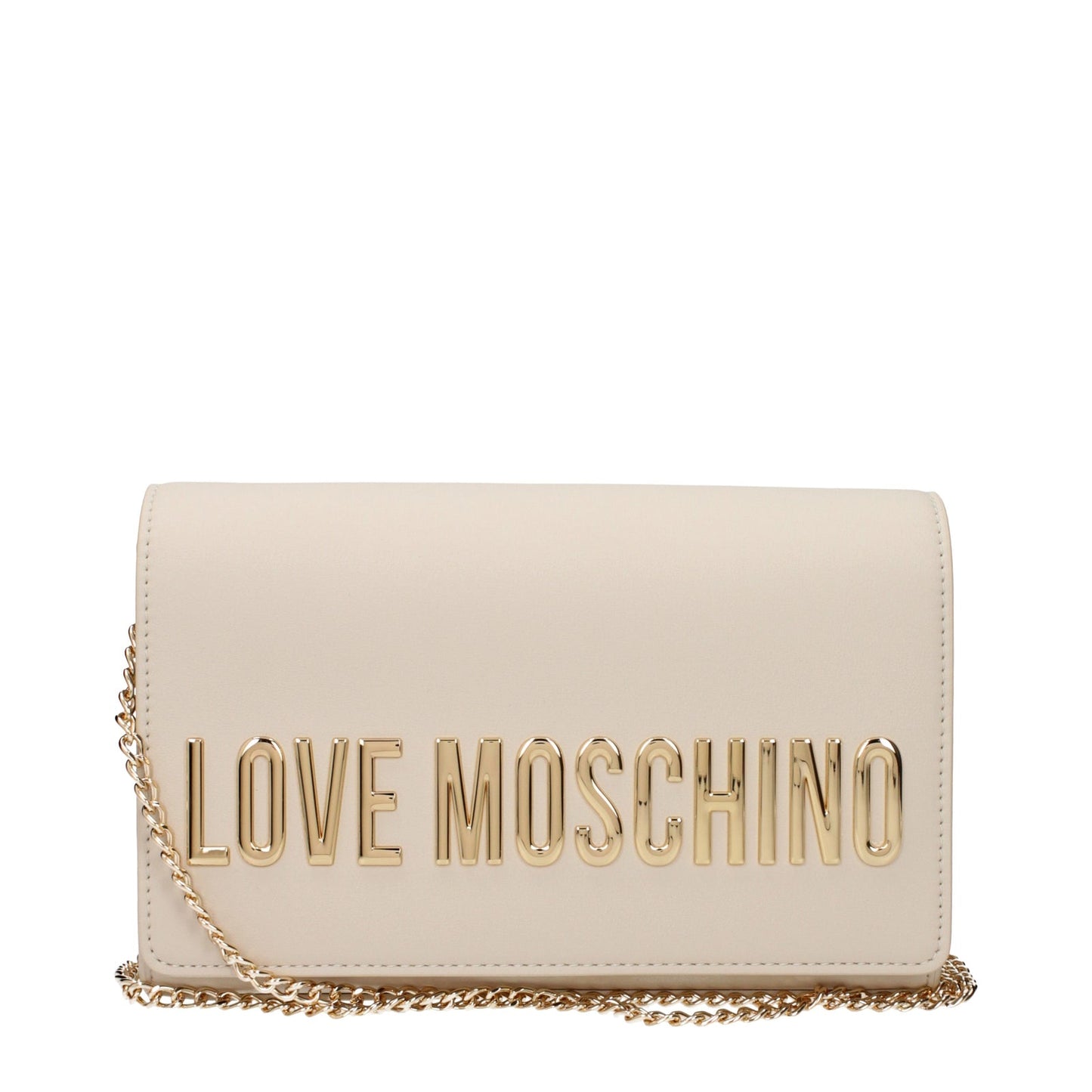 Moschino 愛のモスキーノは女性ポリウレタンベージュ/アイボリーを握ります - Image 1