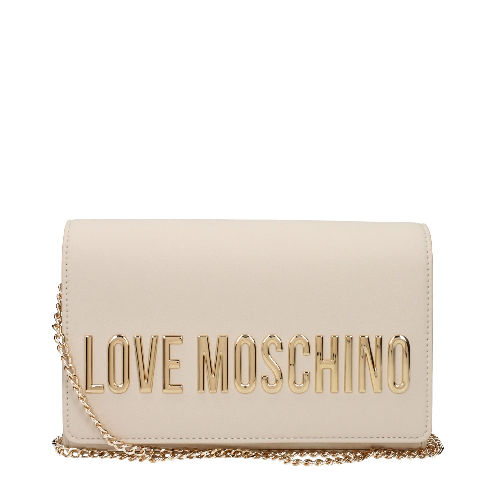 Moschino 愛のモスキーノは女性ポリウレタンベージュ/アイボリーを握ります - Image 1