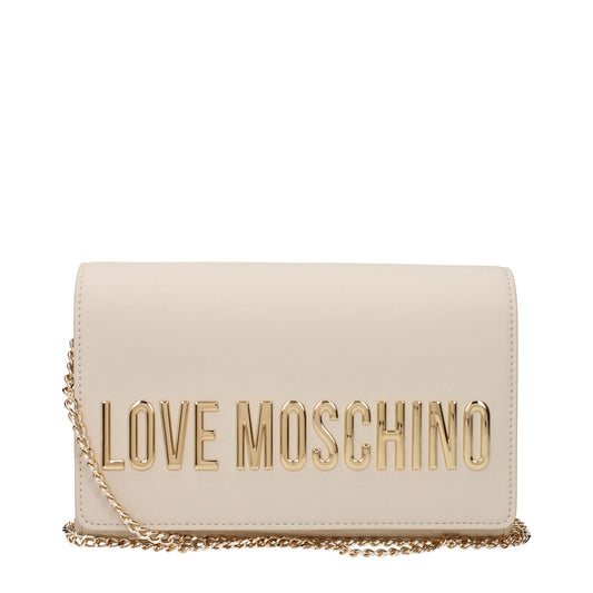 Moschino 愛のモスキーノは女性ポリウレタンベージュ/アイボリーを握ります - Image 1