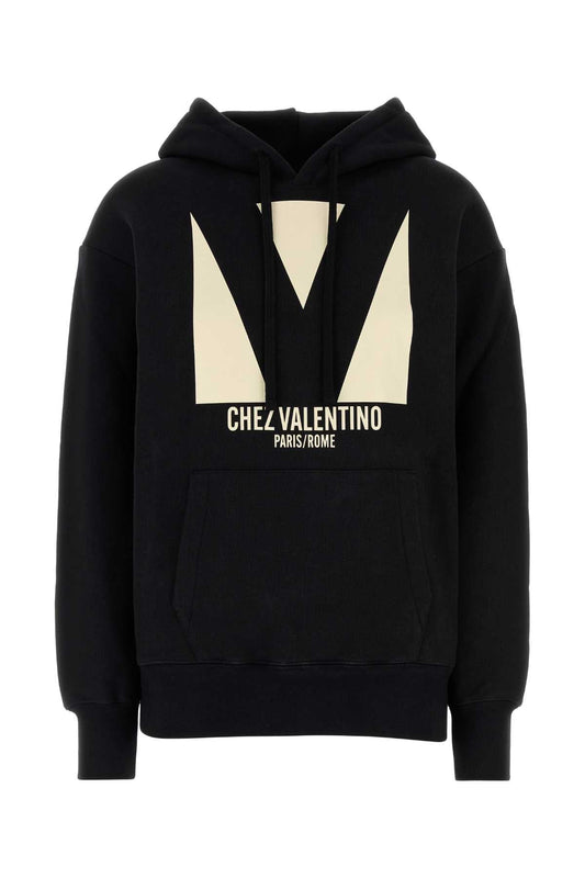 Valentino バレンティーノガラヴァニブラックコットンスウェットシャツ - Image 1