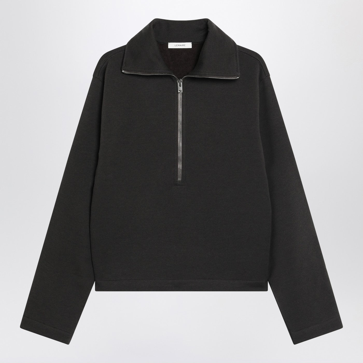 Lemaire レメールブラウンウールブレンドジップセーター - Image 1