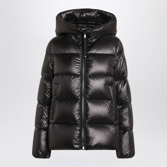 Moncler モンクラーシャイニーブラックジップジャケット - Image 1