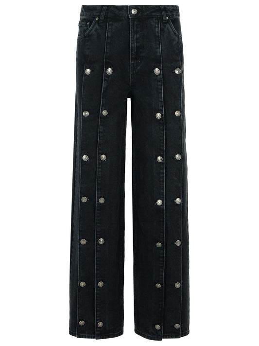 Rotate 「ディジー」ブラックコットンブレンドジーンズを回転させます - Image 1