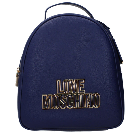 Moschino モスキーノのバックパックとベビーバッグの女性ポリウレタンブルー/ブルーベリーが大好きです - Image 1
