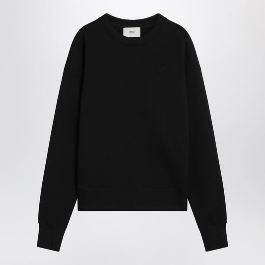 Ami Ami Paris Black Ami De Coeur Crewneck Sweatshirt - Image 1