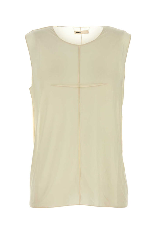 Khaite カイトクリームストレッチカップロアロトップ - Image 1