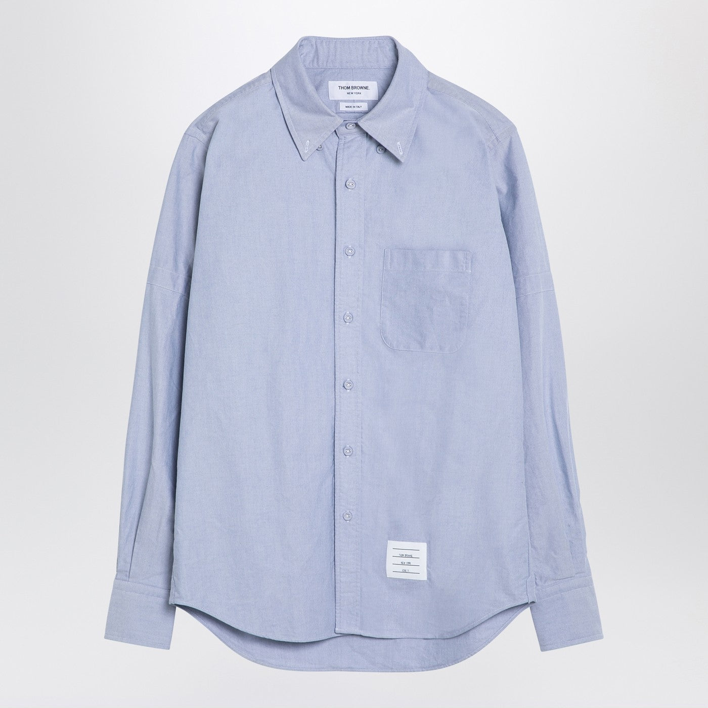 Thom Thom Browne ライトブルー コットン ボタンダウン シャツ - Image 1