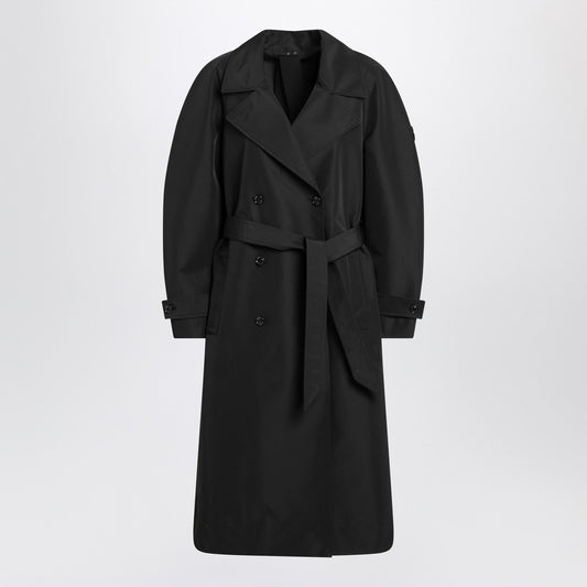 Moncler モンクラーxエドワードエンニンフルブラックダブル胸肉のトレンチコート付きトレンチコート - Image 1