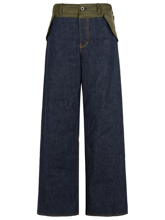 Sacai Sacai Blue Cotton Jeans - Image 1