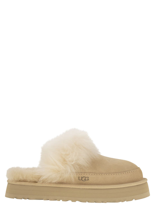 Ugg Ugg ディスケット シャレー スリッパ ファーとプラットフォーム付き - Image 1