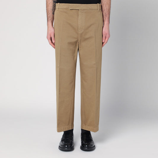 Thom Thom Browne Khaki Coloured Trousers In Cotton - Image 1