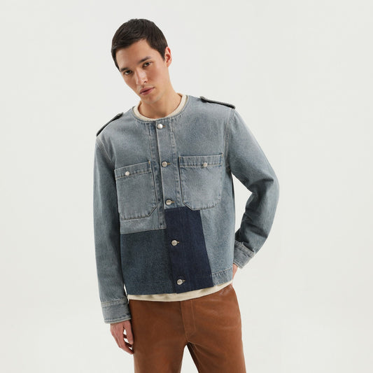 1989 1989年、パッチ付きのスタジオデニムジャケット - Image 1