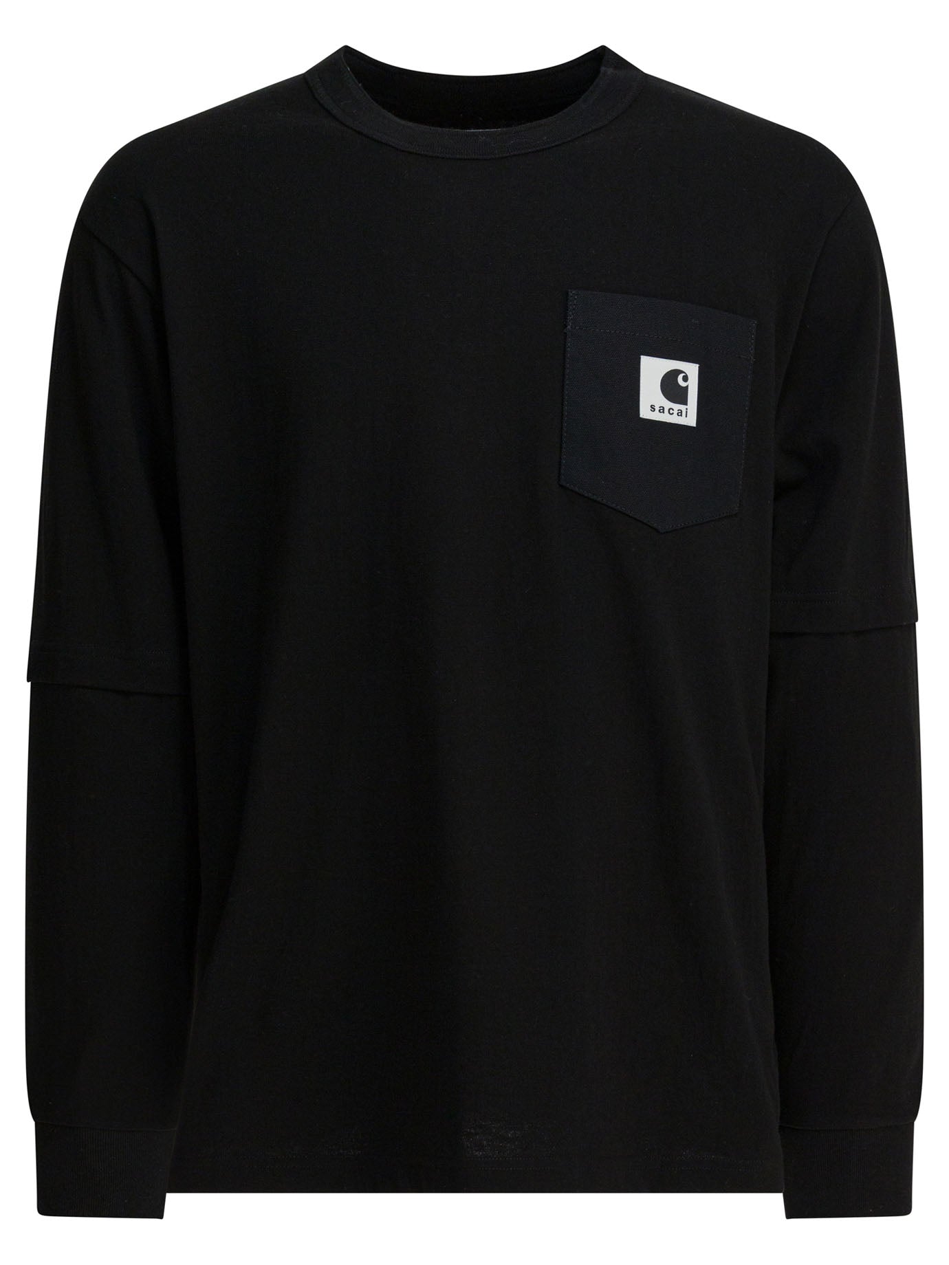 Sacai サカイ「Sacai × Carhartt Wip」クルーネックTシャツ - Image 1