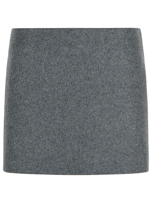 Sportmax SportMax 'Poggio'グレーバージンウールスカート - Image 1