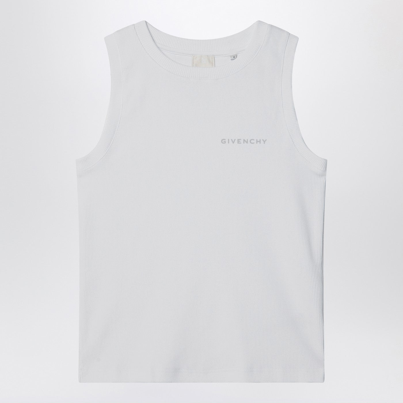 Givenchy Givenchy White Ribbed Tank Top With Logo - Image 1