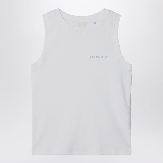 Givenchy Givenchy White Ribbed Tank Top With Logo - Image 1