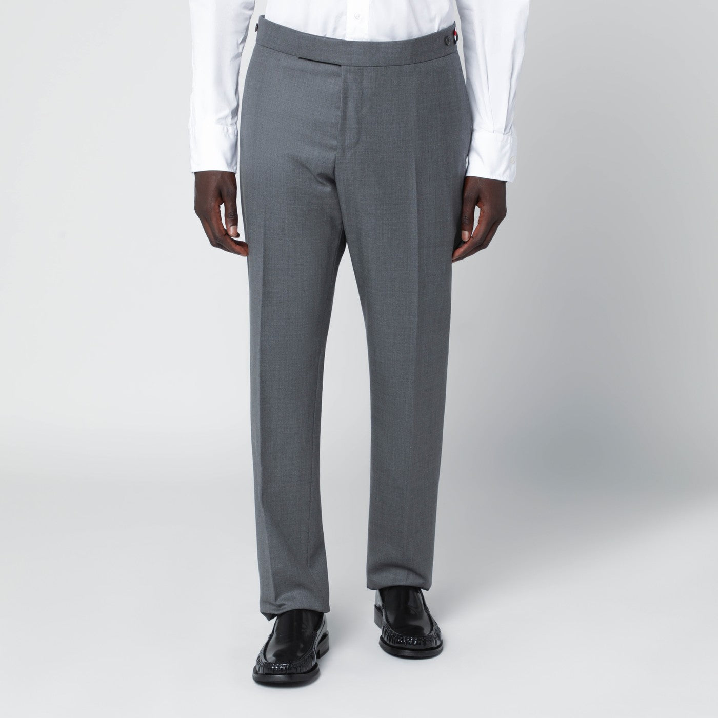 Thom Thom Browne グレー ウール トラウザーズ - Image 1