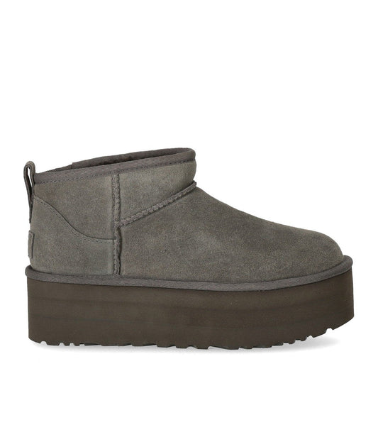 Ugg UGG Classic Ultra Mini Platform Grey Boot - Image 1