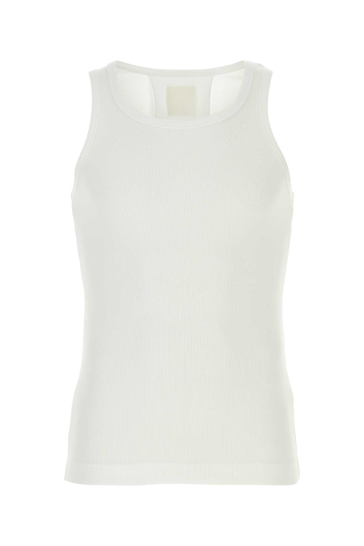 Givenchy Givenchy White Stretch Cotton Tank Top - Image 1