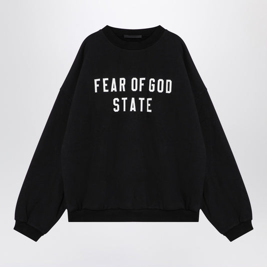 Fear 神への恐怖は、刺繍されたロゴ付きの黒いスウェットシャツです - Image 1