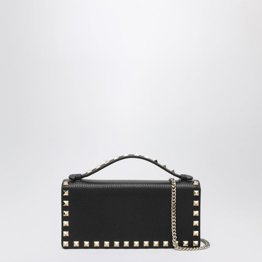 Valentino ヴァレンティノ ガラヴァーニ ロックスタッズ ウォレット ブラック ストラップ付き - Image 1