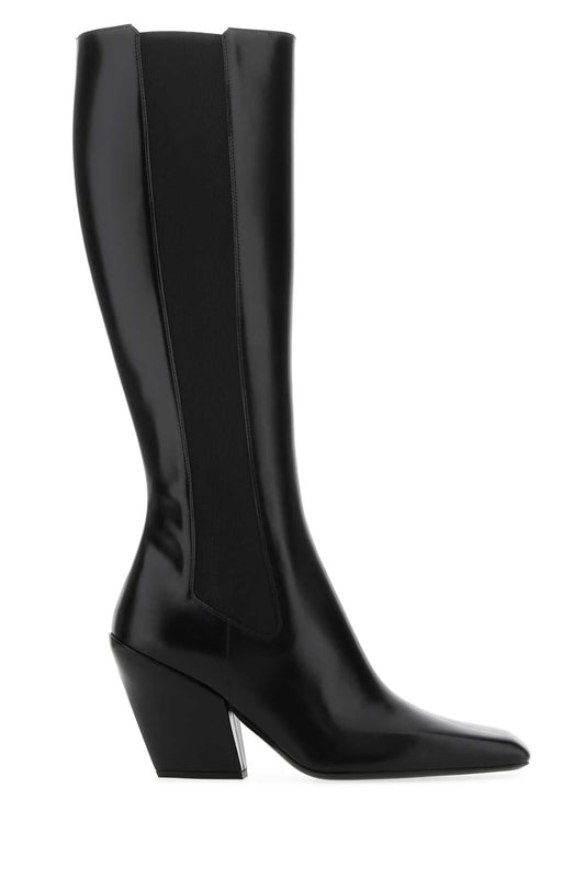 Prada プラダブラックレザーブーツ - Image 1