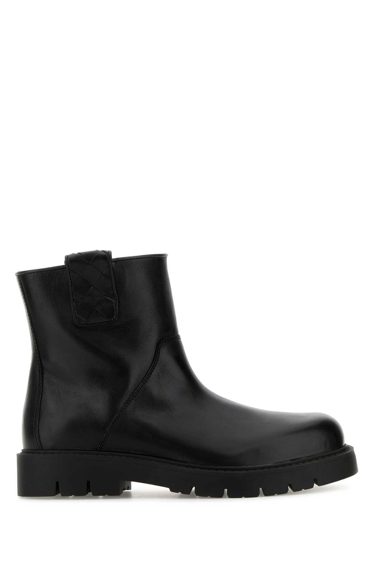 Bottega Bottega Veneta Black Leather Haddock Ankle Boots - Image 1