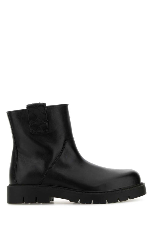 Bottega Bottega Veneta Black Leather Haddock Ankle Boots - Image 1