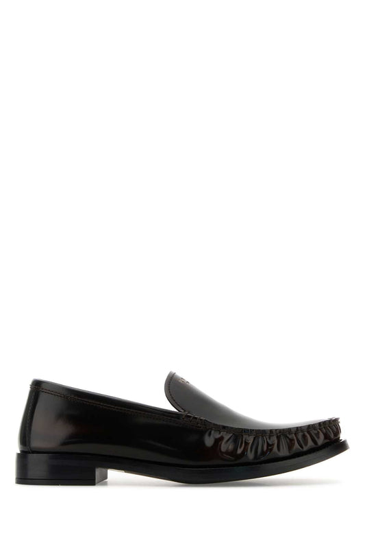 Prada プラダダークブラウンレザーローファー - Image 1