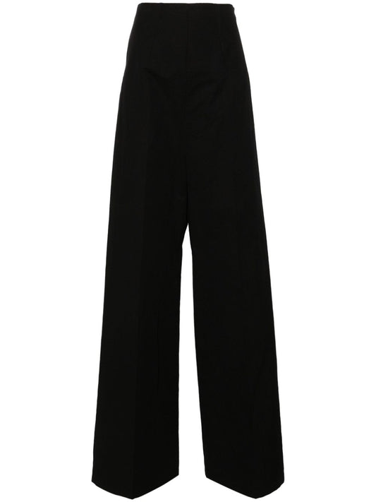 Sportmax SportMaxファッションリネンと綿のブレンドズボン - Image 1