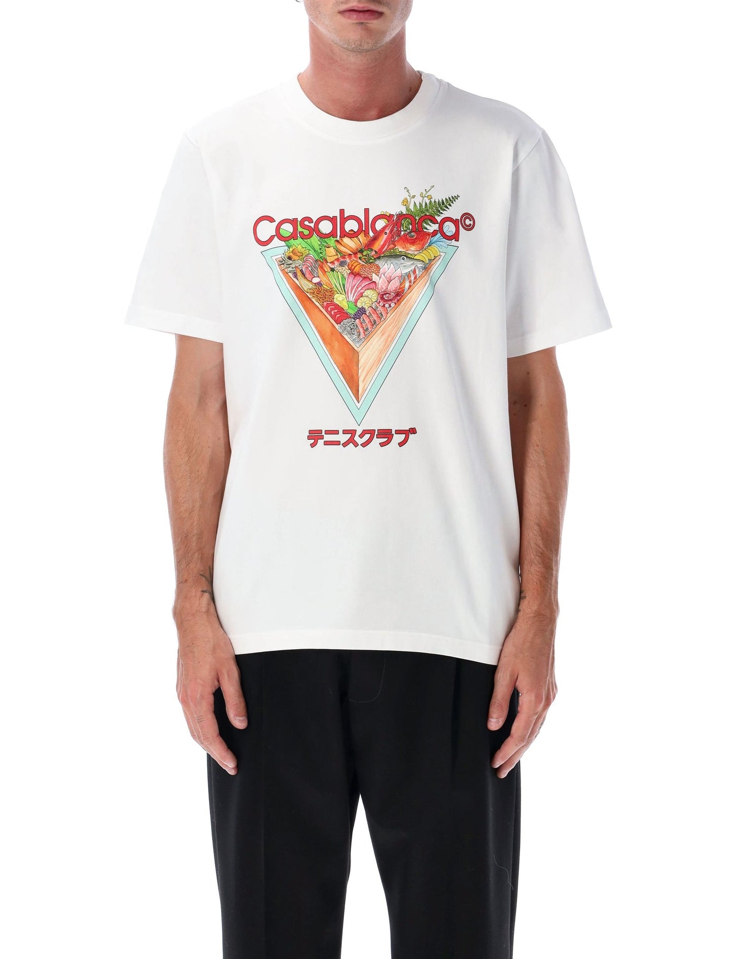 Casablanca カサブランカTシャツとポロスホワイト - Image 1