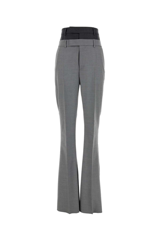 Sportmax SportMax Grey Wool Lince Pant - Image 1