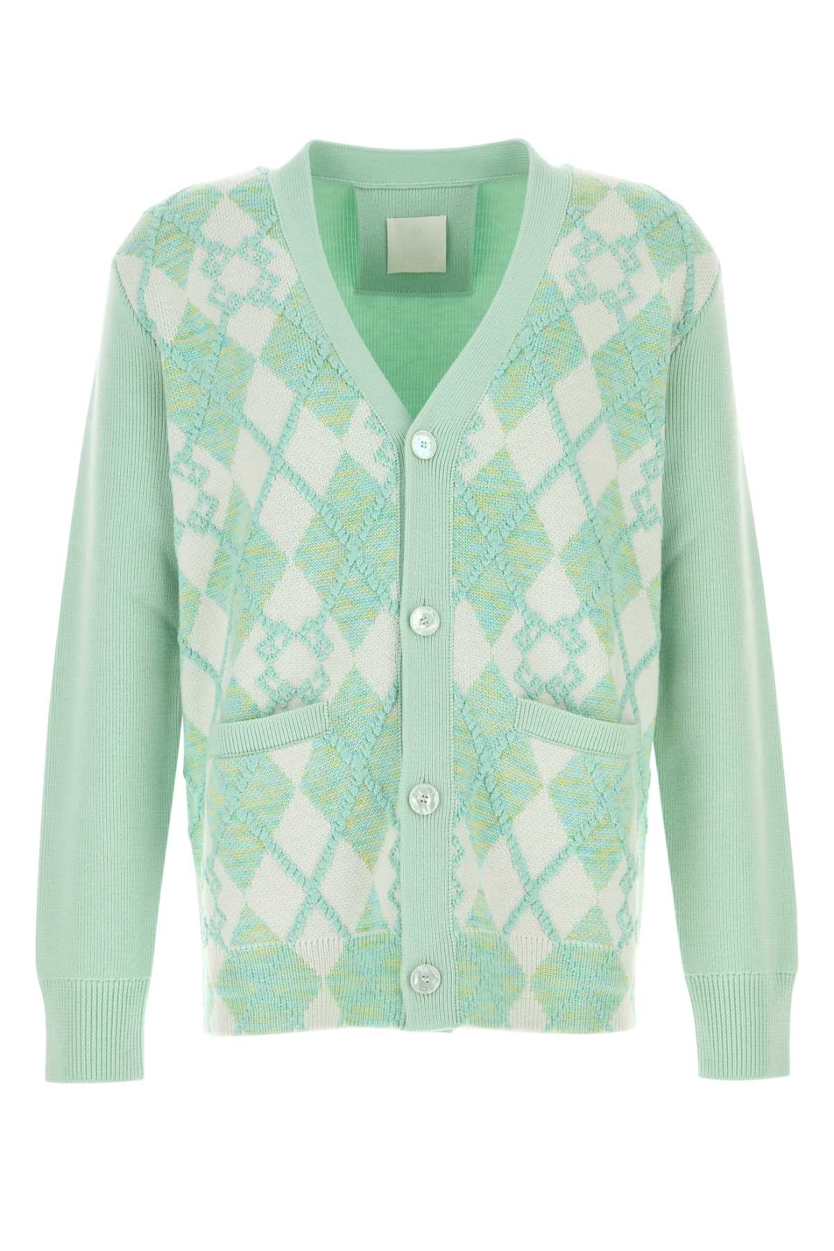 Givenchy Givenchy Pastel Green Wool Blend Cardigan - Image 1