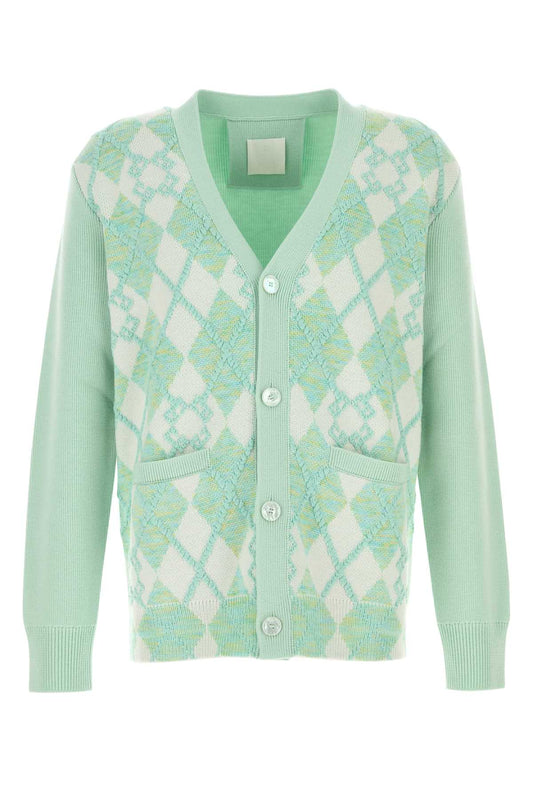 Givenchy Givenchy Pastel Green Wool Blend Cardigan - Image 1