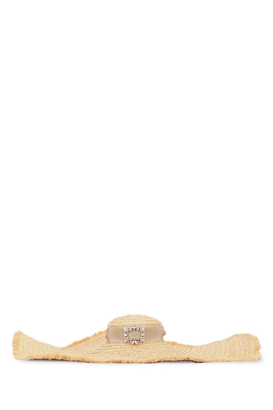 Roger Roger Vivier RV Broche Extra Raffia Hat - Image 1
