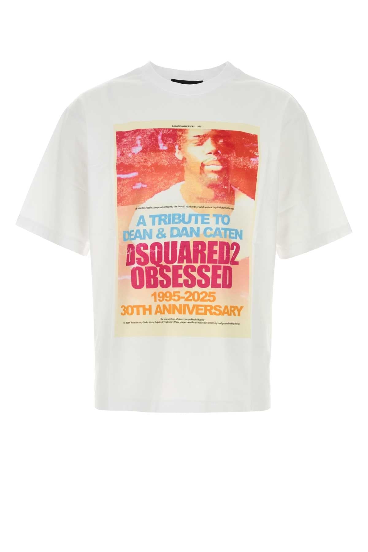 Dsquared2 ディースクエアード ホワイト コットン T シャツ - Image 1