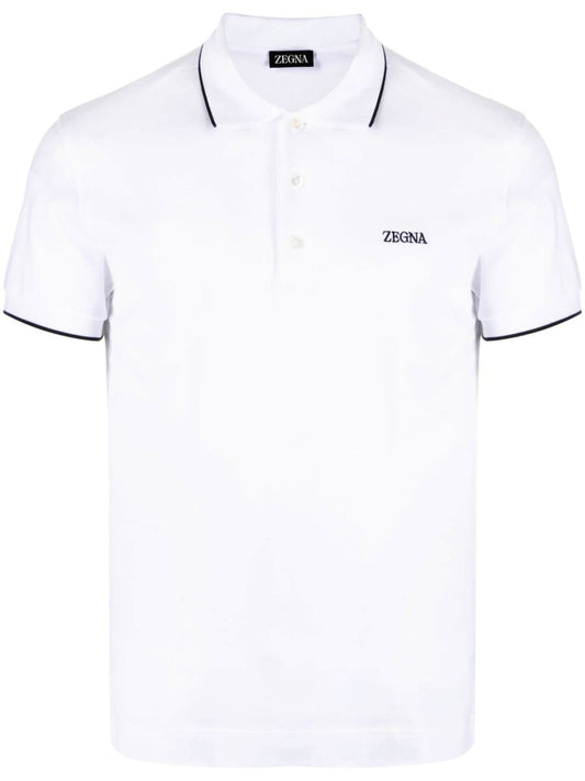 Zegna Zegna Stretch Cotton Polo - Image 1