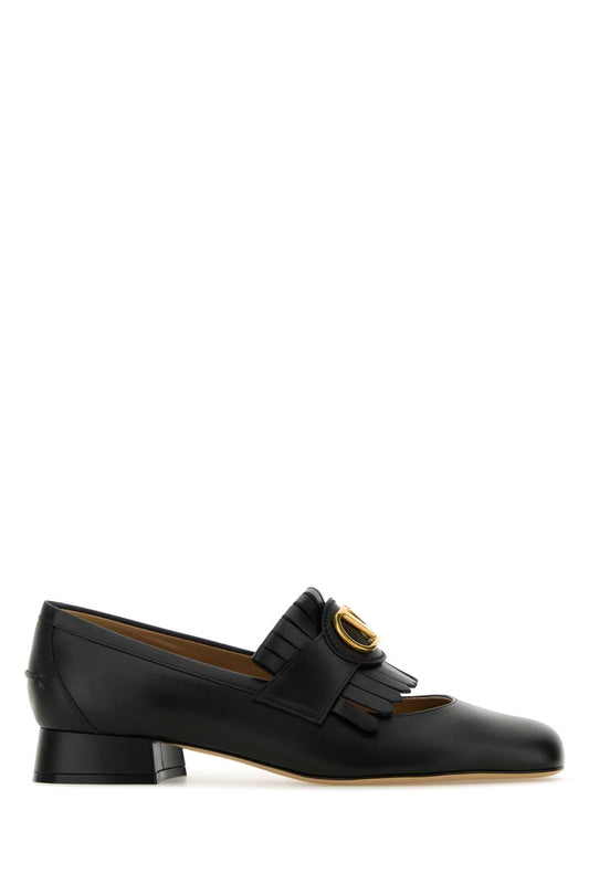 Valentino バレンティーノガラヴァニブラックレザーローファー - Image 1