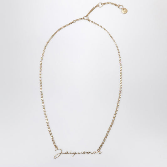 Jacquemus Jacquemus The Gold Necklace With Logo - Image 1