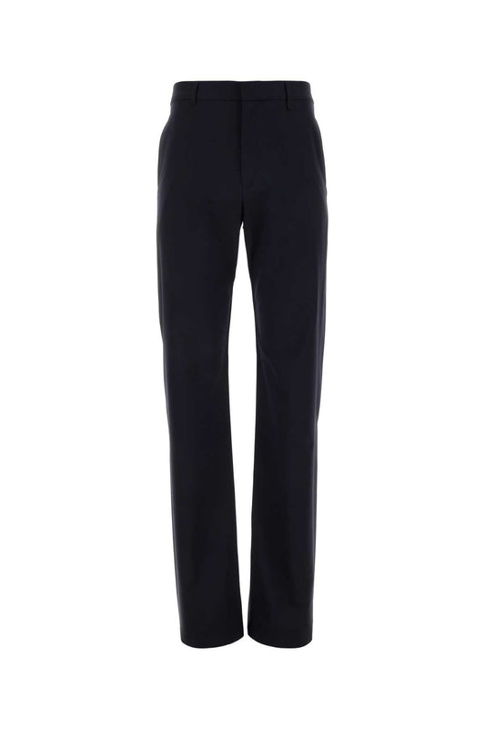Givenchy Givenchy Navy Blue Stretch Wool Blend Pant - Image 1